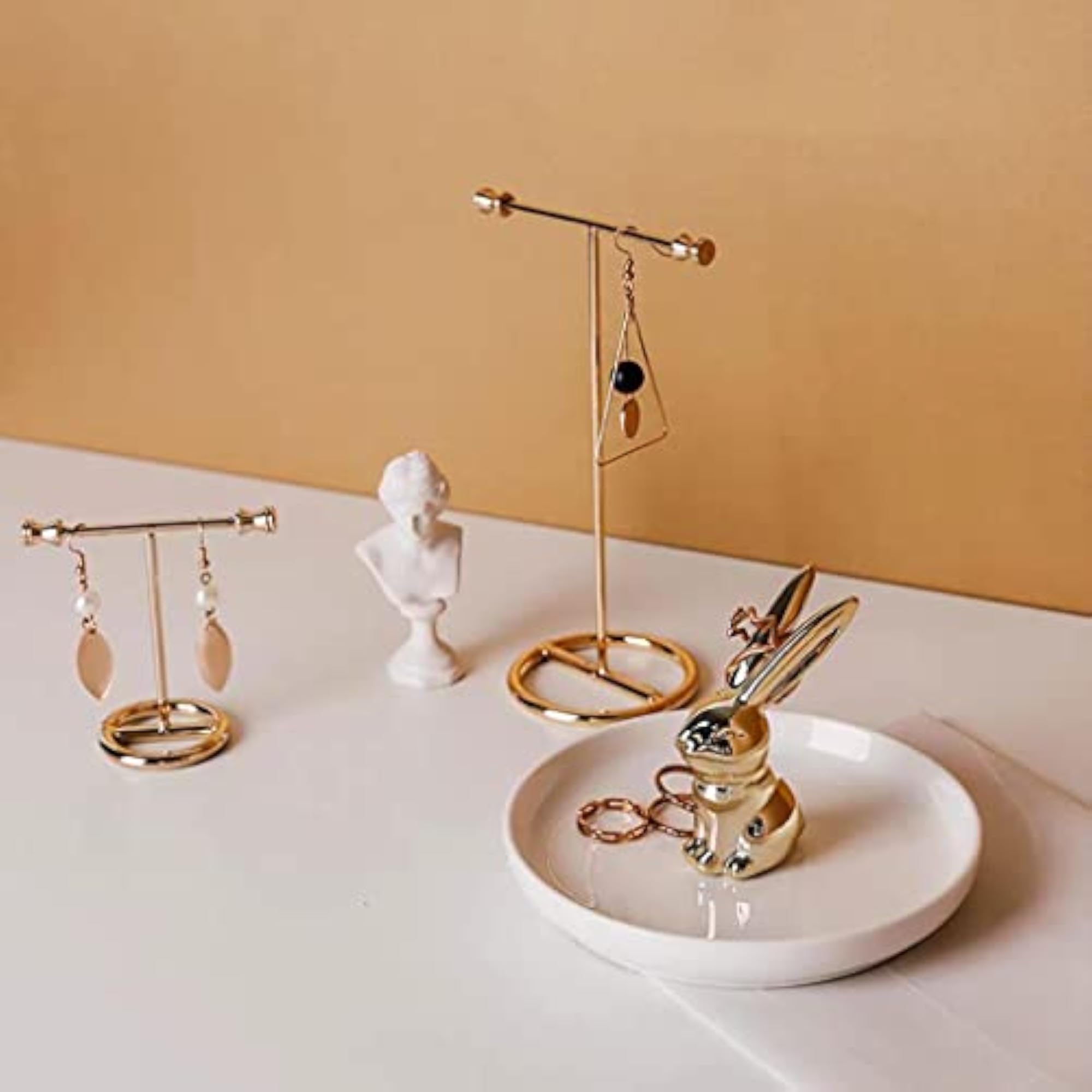 Gold Earring Rack Jewelry Organizer, Large Size